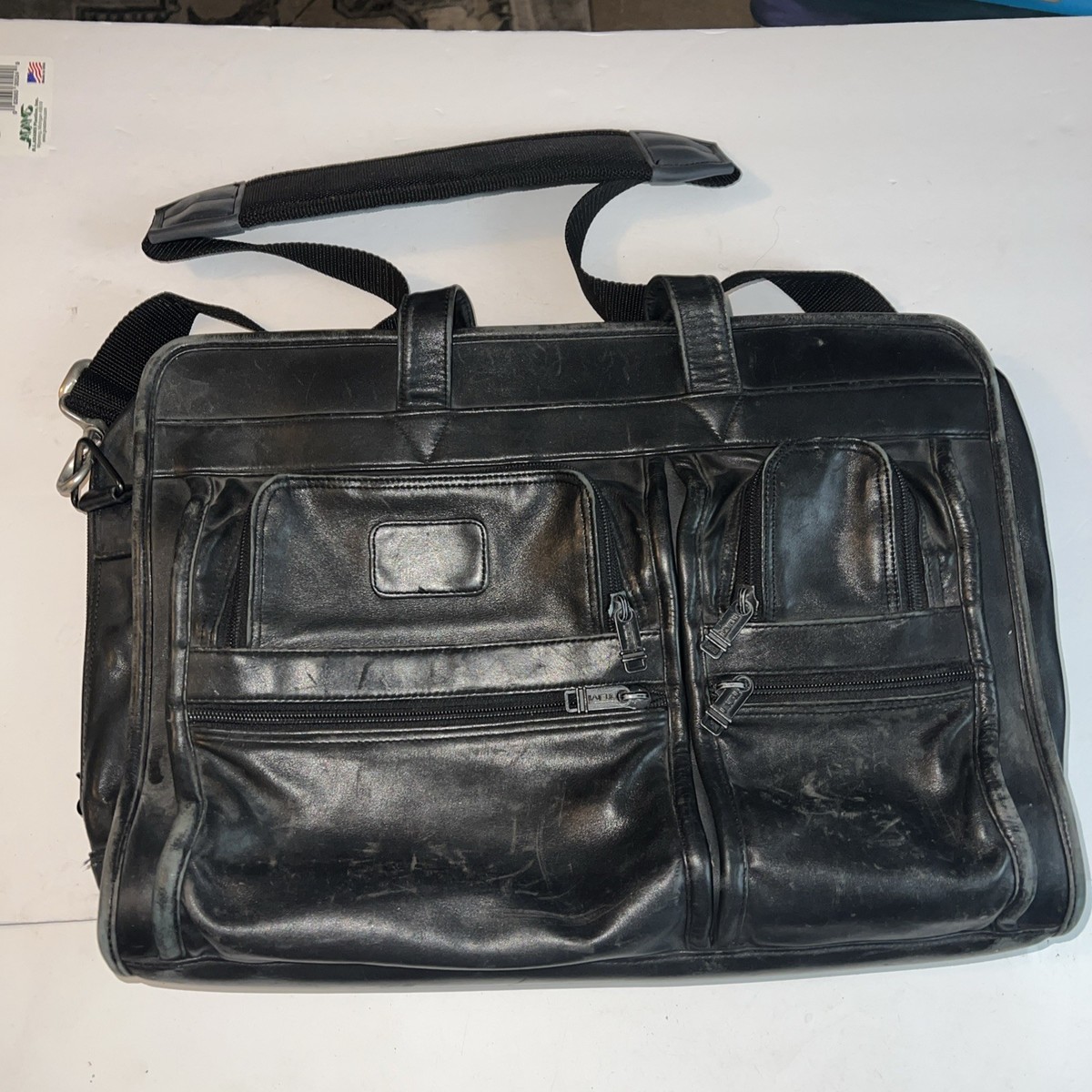 【廃番モデル・希少】TUMI ネイビー 2way 拡張可（アルコール消毒済み） TUMI Alpha 96141DH Black Leather Expandable Laptop Briefcase | eBay