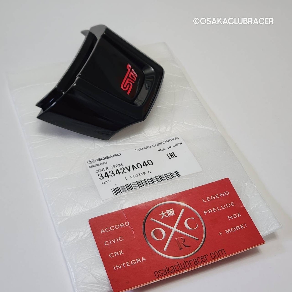 Genuine OEM 18-20 Subaru WRX STi Steering Wheel Lower Spoke Cover