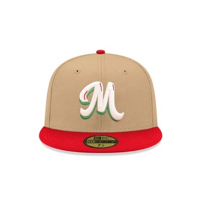 New Era 59Fifty 2-Tone Camel/Red Mexico Serie Del Caribe Green UV - NWT - 7 3/4