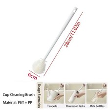 Long Handle Bottle Cleaning Brush Cup Inwall Scrubber Feeder Washer Tool