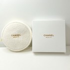 CHANEL BEAUTE Beauty VIP GWP Gift 2024 White & Gold Cosmetic Bag Round Pouch