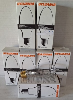 Lot Of 7 Sylvania Lumalux Sodium E17 Bulb LU100/MED 67506-2 Ballast S54 NOS