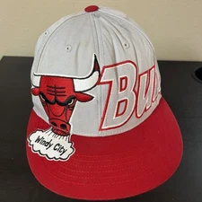 Chicago Bulls Hat Snap Back Mitchell & Ness Gray Men OSFA Hardwood Classic RARE
