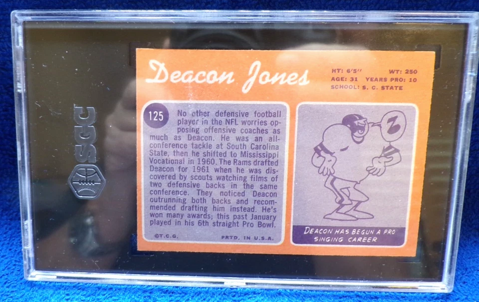 1970 Topps Football Card #125 Deacon Jones Los Angeles Rams- Fearsome Foursome - Image 2 of 2