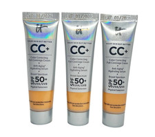IT Cosmetics Your Skin But Better CC Cream SPF 50   Rich Light 10W   Lot of 3
