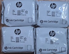 Set HP Genuine 10 Black 82 Color Ink C4844A C4912A C4913A C4911A. Expired