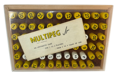 Multipleg Jr. Vintage Arithmetic Game For 1-6 Players Ages 5-9 With Wooden Box