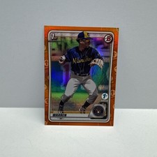 2020 Bowman Draft First 1st Chrome Orange Refractor /25 Zavier Warren #BD-97