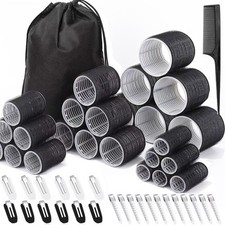 50PCS Hair Curlers Rollers with Clips Hair Rollers with 4 Sizes (60/48/36/25mm)