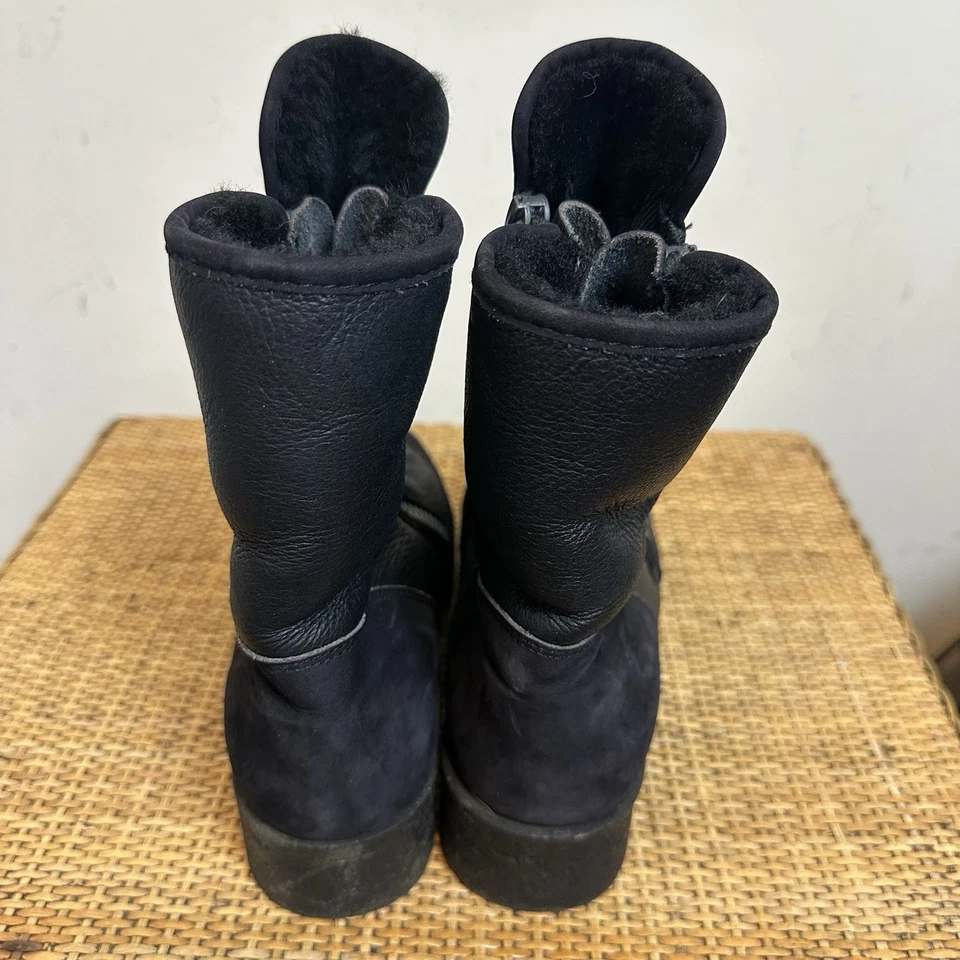 Botines gruesos Arche Lomage para mujer talla 40 de cuero nobuck negro con cremallera lateral Foto 4 de 4