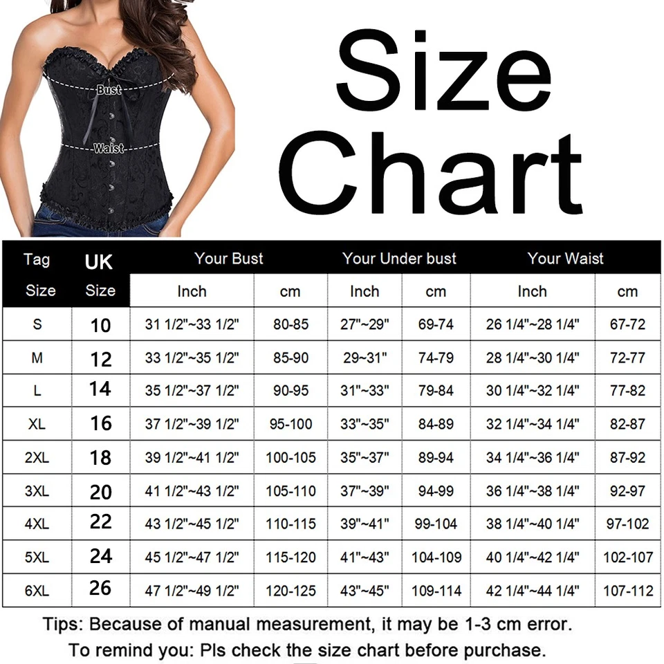 Women's Overbust Boned Corset Burlesque Basque Top Lace-Up Costume Waist Cincher - Image 2 of 4