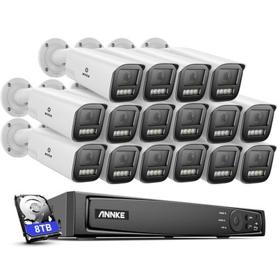 ANNKE 12MP NVR 4K POE Security Camera System Spotlight Zoom 4TB HDD 2-Way Audio