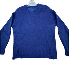 Lululemon Merino Wool-Blend Ribbed Crewneck Sweater Heathered Psychic Blue 4