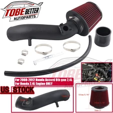 For Honda Accord 2.4L 8th gen 2008-12 Cold Air Intake System Pipe Kit Red Filter