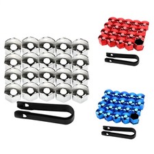 20Pcs Car Wheel Lug Nut 17/19/21mm Bolt Cover Protect Hub Screw Cap