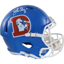 John Elway Autographed Denver Broncos F/S TB Helmet Beckett Witness 55196