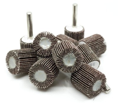 Benchmark Abrasives 1'' x 1'' Aluminum Oxide Flap Wheel with 1/4'' Shank Mounted...
