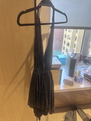 Saint Laurent Metallic Halter Dress