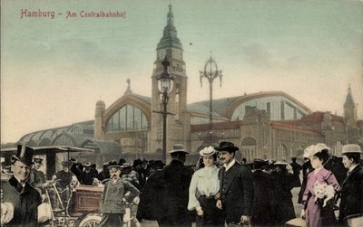 Ak Hamburg Mitte St. Georg, Am Centralbahnhof, Hauptbahnhof, Passanten - 5059155