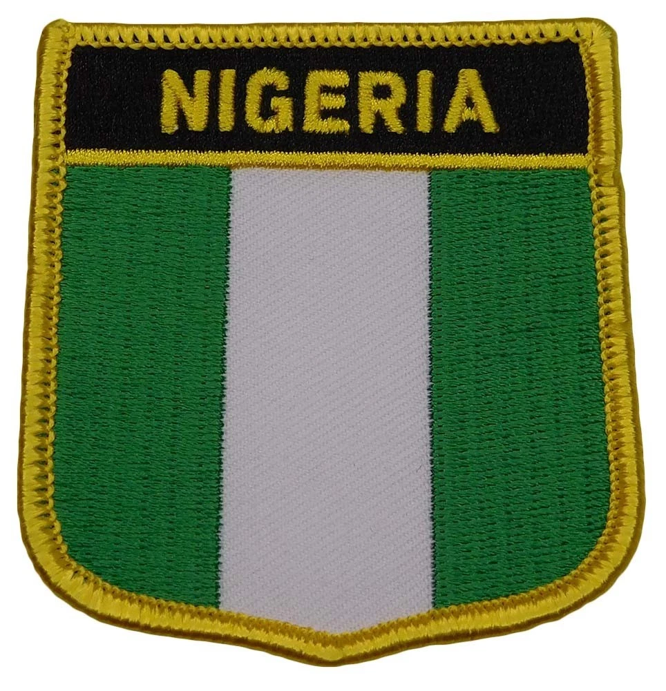 Pack of 12 Nigeria Country Embroidered Iron On Patch FPS-171