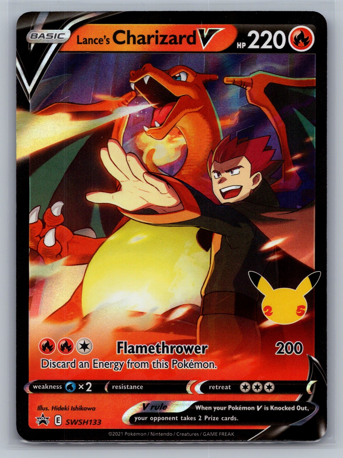 Lance's Charizard V SWSH: Sword & Shield Promo Cards #SWSH133 Holo Pokemon Card