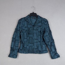 Samuel Dong Abstract Floral Print Zip-Front Jacket — listing 3