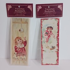 Lot of 2 Vintage Victorian Bookmarks Merricks Spool Cotton Estey Organ Company