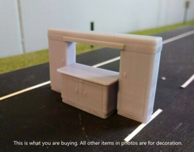 1/64 vintage service cabinet 3d printed, for garage, diorama, shop. S Scale.