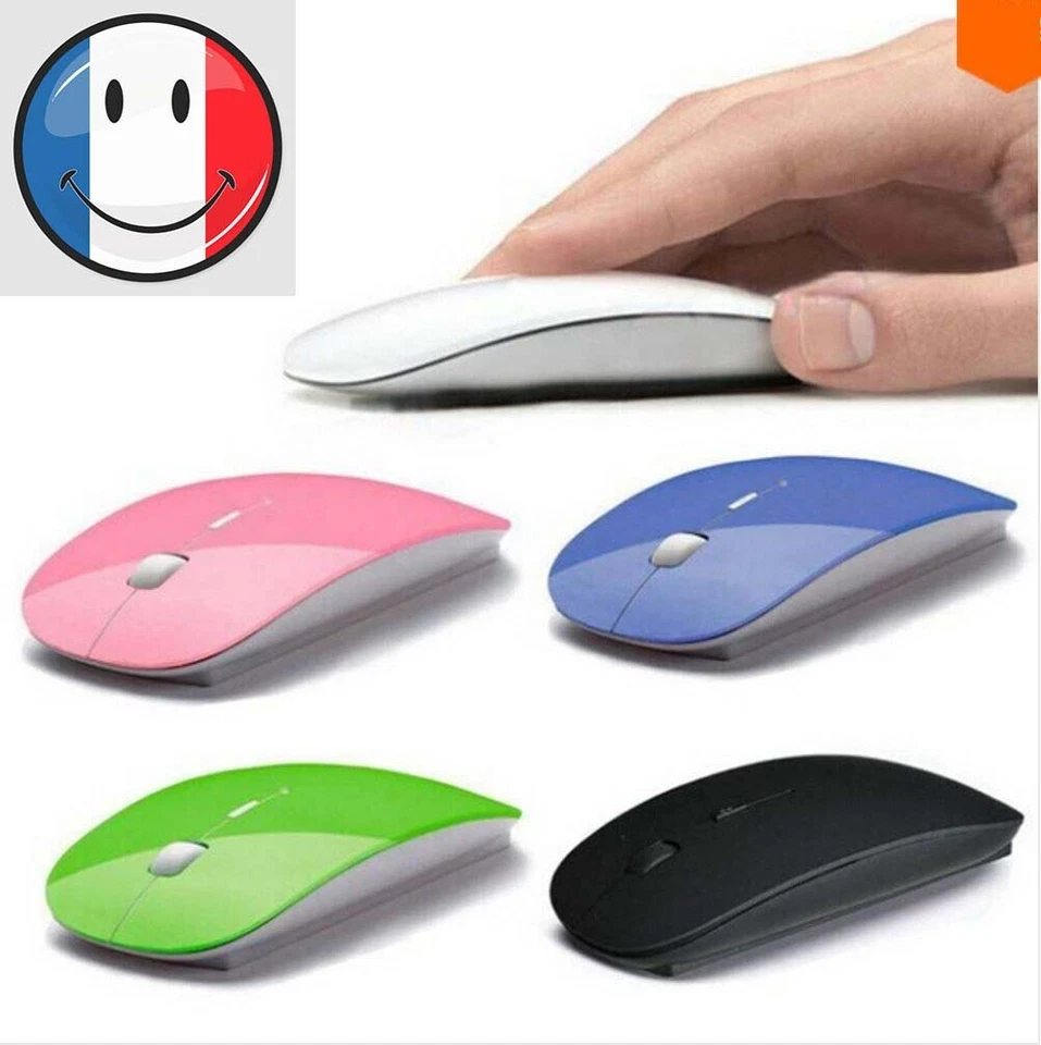 Mini souris sans fil - Bluetooth 2.4 - pour PC portable + dongle Bluetooth