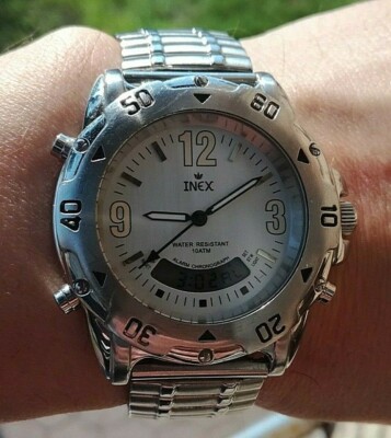 INEX Vintage chronograph 10 ATM watch diver, alarm, Japan movt