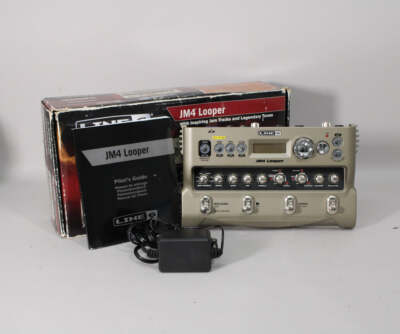 Line 6 JM4 Looper Loop Sampler Guitar Effect Pedal + Power Supply