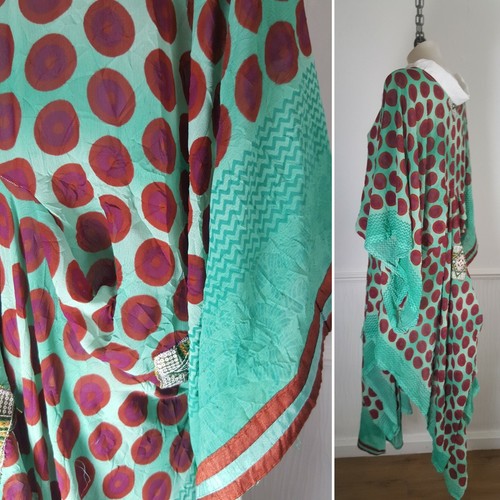 BRAND NEW ONE|OFF OVERSIZED LAGENLOOK SARI KIMONO KAFTAN DRESS BAGGY PLUS SIZE - Picture 3 of 9