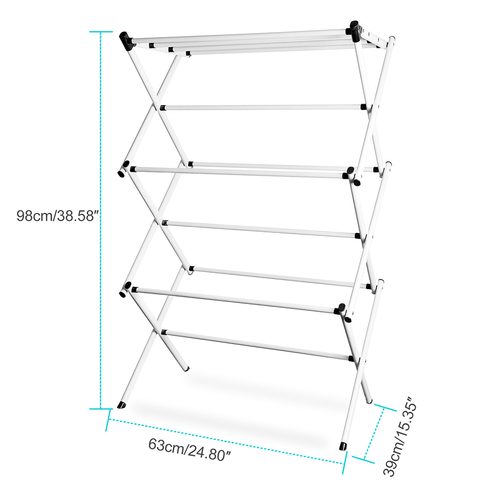 3 Tier Clothes Airer Dryer Laundry Horse Drying Rack Indoor/Outdoor