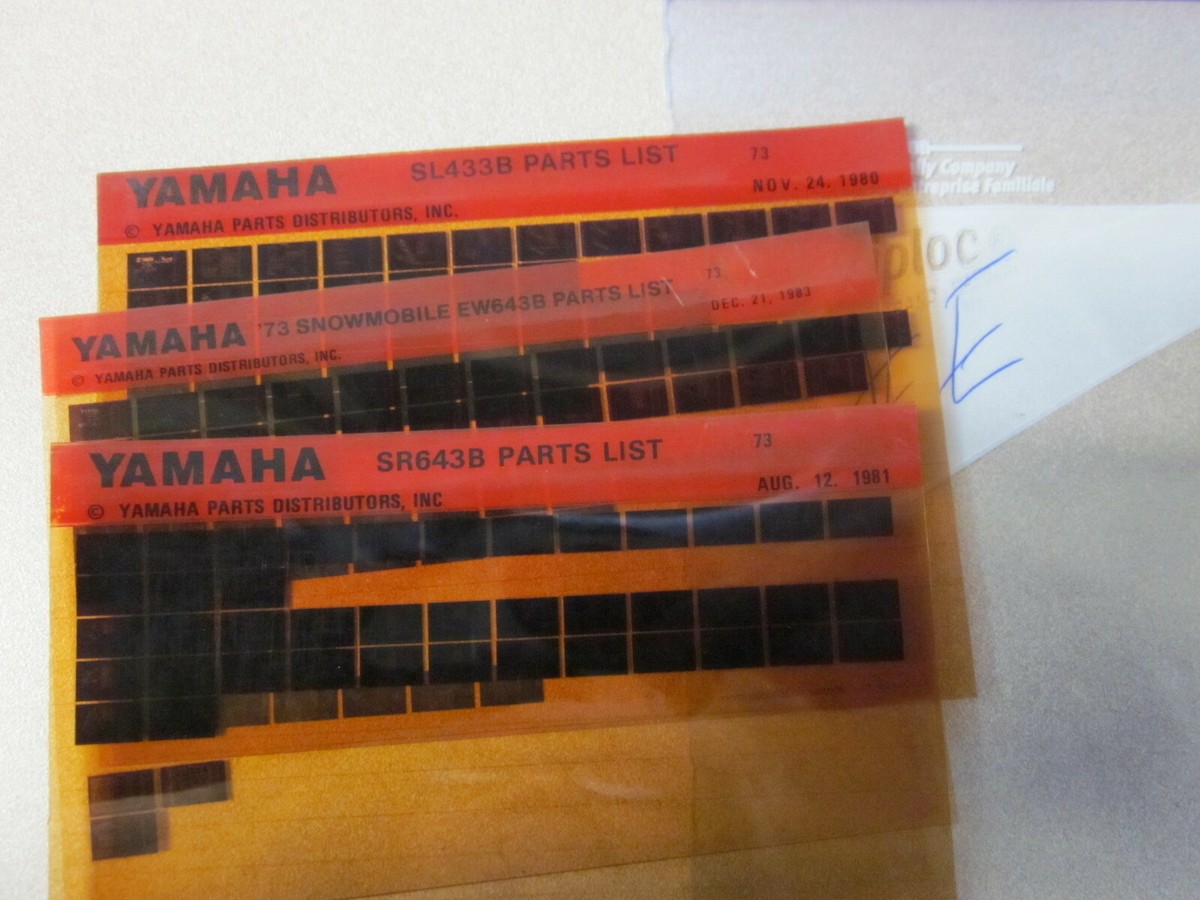 Yamaha Microfiche Part List 1973 SR643 EW643 SL433 #E | eBay