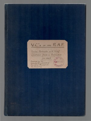 V.C.'s  OF THE R.A.F. BOUND CALENDAR FOR 1949