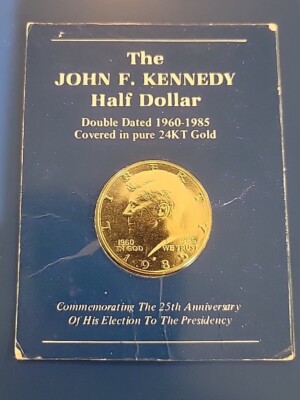 John F. Kennedy Half Dollar Double Dated 1960 1985 Covered in Pure
