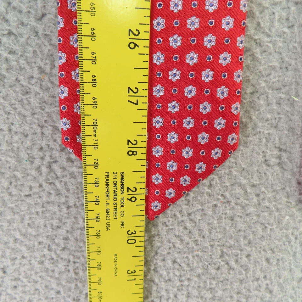 Corbata de cuello Nordstrom para hombre seda rojo azul lunares 3,5" 59" EE. UU. Foto 4 de 4