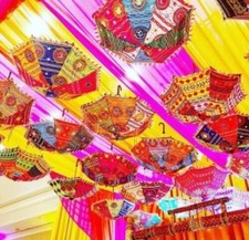 30 pc Beautiful handmade indian Cotton Decorqative umbrella Wedding Design
