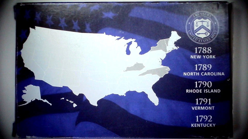 2001-S US Proof State Quarter Mint Set 5 Coins CN CLAD 24ctt0403 - Image 2 of 4