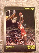 1990 STAR CO DOMINIQUE WILKENS COURT KINGS PROMO CARD ATLANTA HAWKS RARE /400