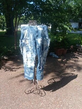 Upcycled wearable art ripped jeans Sophia Vergara