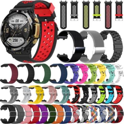 Sport Nylon/Silicone Strap For Huami Amazfit T-Rex 2 Stainless Band Bracelet