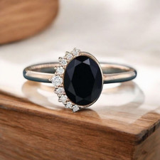 Black Onyx Ring 14k Gold Vermeil Over Sterling Silver Ring Black Gemstone Ring