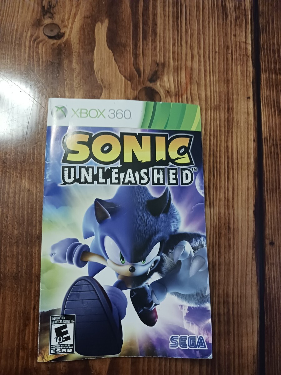 XBOX 360 original MANUAL/Instruction Booklet for SONIC UNLEASHED