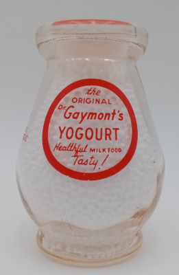Dr Gaymont's Yogourt Yogurt Milk Red Pyro 8 Ounce Bottle Jar New York Chicago