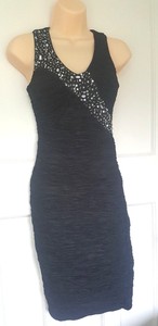 black embellished bodycon dress