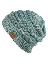 C.C Trendy Warm Chunky Soft Stretch Cable Knit Beanie Skully