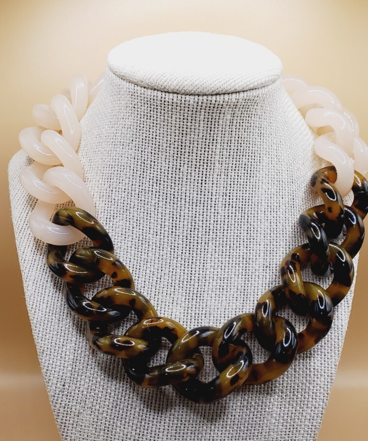 Bead Vintage Tortoise Shell Jewelry VINTAGE 90s Crew Pretty Lucite