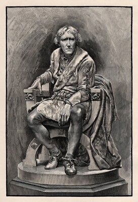 #ad #ad Edward Onslow Ford 1800s Antique Print quot;Henry Irving Plays Hamletquot; FRAMED COA $289.00