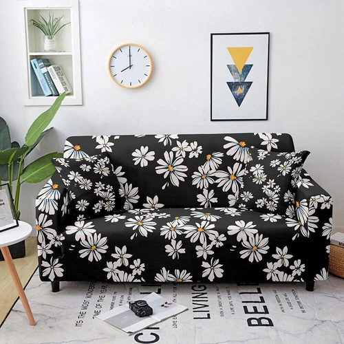 Stretch Blumen Sofabezug Wohnzimmer Blumen Schonbezug Couchbezüge 1-4 Sitzer - Bild 16 von 32